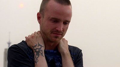 Aaron Paul strikes a silly pose after a night of partying in LA and  reveals new Breaking Badinspired tattoo  Daily Mail Online