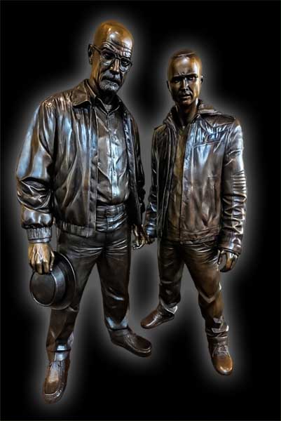 Breaking Bad' statues shine light on actors, Albuquerque
